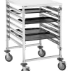 Tablettwagen Regalwagen 7GN2/1, 7 Einschübe für GN Behälter