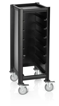 Tablettwagen SINGLE GN 1/1 MENSA BLACK für 7 GN Tabletts