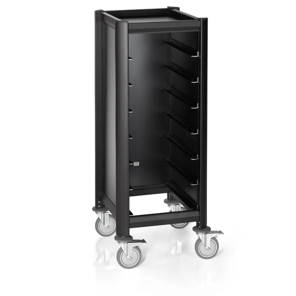 Tablettwagen SINGLE MENSA BLACK 515 mm für 7 Tabletts