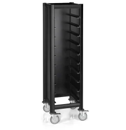 Tablettwagen SINGLE MENSA BLACK 515 mm für 10 Tabletts