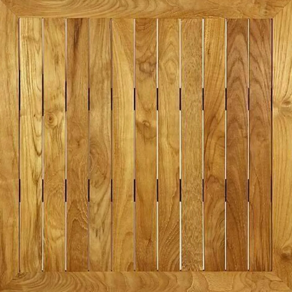 Teakholz Tischplatte PT, 80 x 80 cm