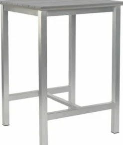 Terassem Stehtisch Torino hoch grau, 80x80x110 cm