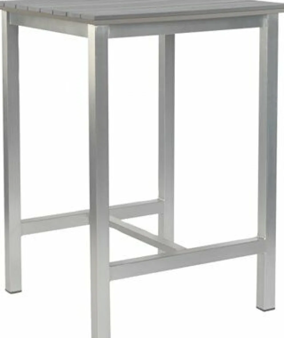 Terassem Stehtisch Torino hoch grau, 80x80x110 cm
