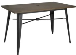 Terassentisch HOLLI-ST Bistro, Holzoptik dunkel, 120cm
