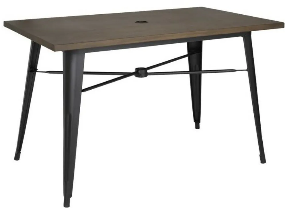 Terassentisch HOLLI-ST Bistro, Holzoptik dunkel, 120cm