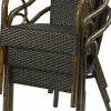 Terrassenstuhl Cerena 100, Mocca-Wickelung in Bambus-Optik