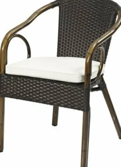 Terrassenstuhl Cerena 100, Mocca-Wickelung in Bambus-Optik