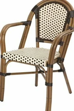 Terrassenstuhl classic 100 braun/beige, stapelbar
