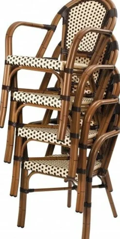 Terrassenstuhl classic 100 braun/beige, stapelbar
