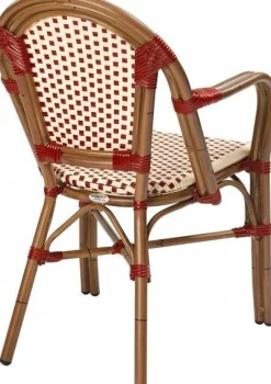 Terrassenstuhl classic 100 rot/beige, stapelbar