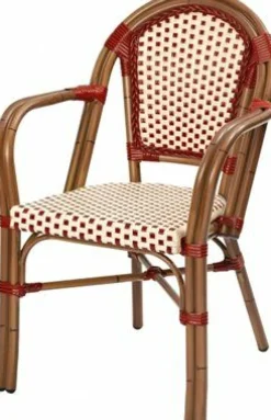 Terrassenstuhl classic 100 rot/beige, stapelbar