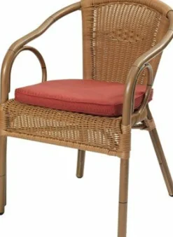 Terrassenstuhl Mainz mit Armlehnen, honey mit Drahtkern