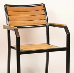 Terrassenstuhl Tiga-A Armlehne in Teak