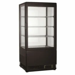 Thekenkühlvitrine 78 L Schwarz | Snackvitrine Gastronomie