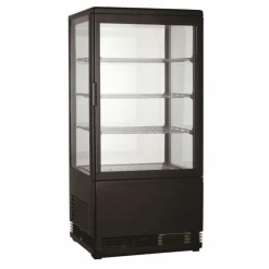 Thekenkühlvitrine 68 L Schwarz | Snackvitrine Gastronomie