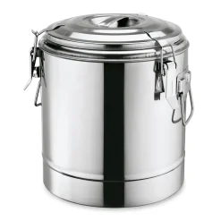 Thermospeisetransportbehälter, 12 Liter, Ø 30 cm, Chromnickelstahl