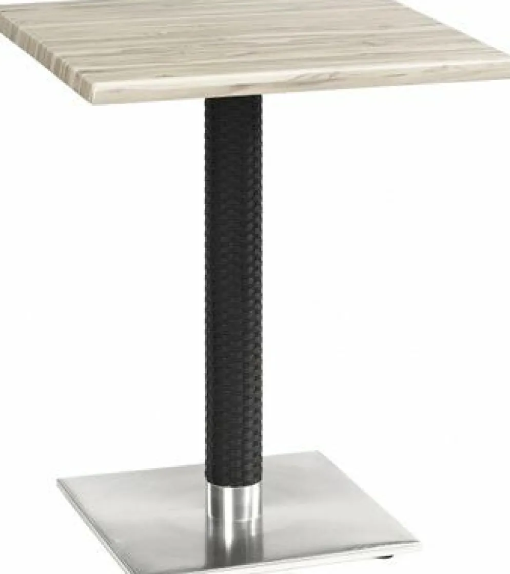 Tischgestell Bella-Eckig für Platten bis 80x80 cm, Seagrass schwarz
