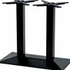 Tischgestell, Doppelsäule Gusseisen, Boden konisch, für Platten bis 160x80cm