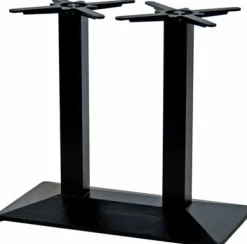 Tischgestell, Doppelsäule Gusseisen, Boden konisch, für Platten bis 160x80cm