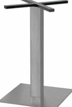 Tischgestell Edelstahl, flache Ausführung , Fuß: 45x45 cm, Höhe: 72 cm