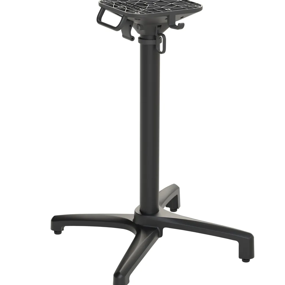 Tischgestell klappbar schwarz Tischplatten bis 80x80cm, Alu