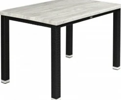 Tischgestell LINA für 80x80 cm Platten, Seagrassoptik schwarz