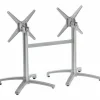 Tischgestell Nessi für Platten bis 120x80 cm Silber