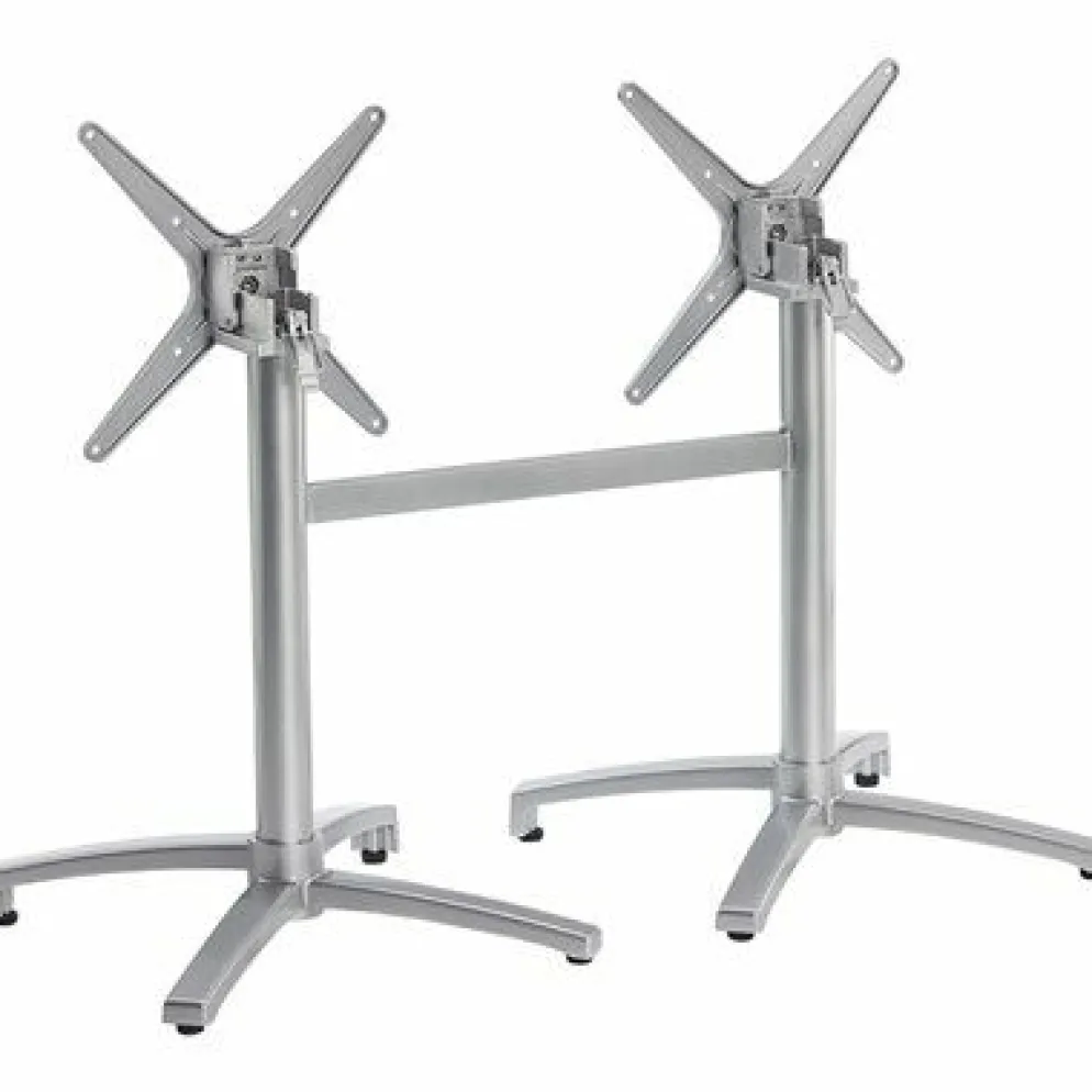 Tischgestell Nessi für Platten bis 120x80 cm Silber