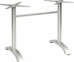 Tischgestell Nina-Double für Platten bis 120x80 cm, silber