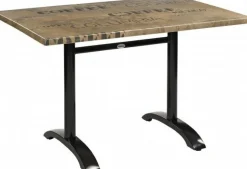 Tischgestell Nina-Double für Platten bis 120x80 cm, schwarz, Klappvorrichtung