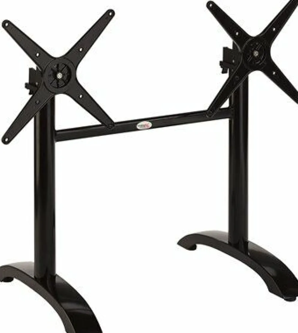 Tischgestell Nina-Double für Platten bis 120x80 cm, schwarz, Klappvorrichtung
