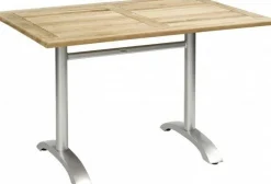 Tischgestell Nina-Double für Platten bis 120x80 cm, silber, Klappvorrichtung