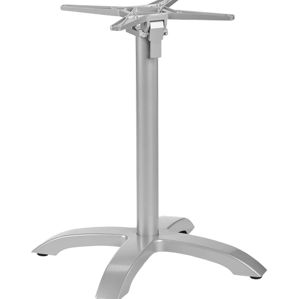Tischgestell Nina für Platten bis 80x80 cm, silber, Klappbar