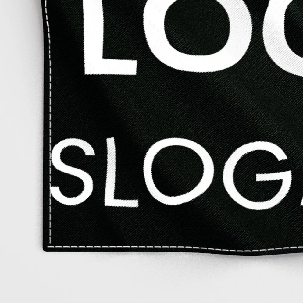 Tischläufer VTS-300 Schwarz mit Logo, 200x60cm