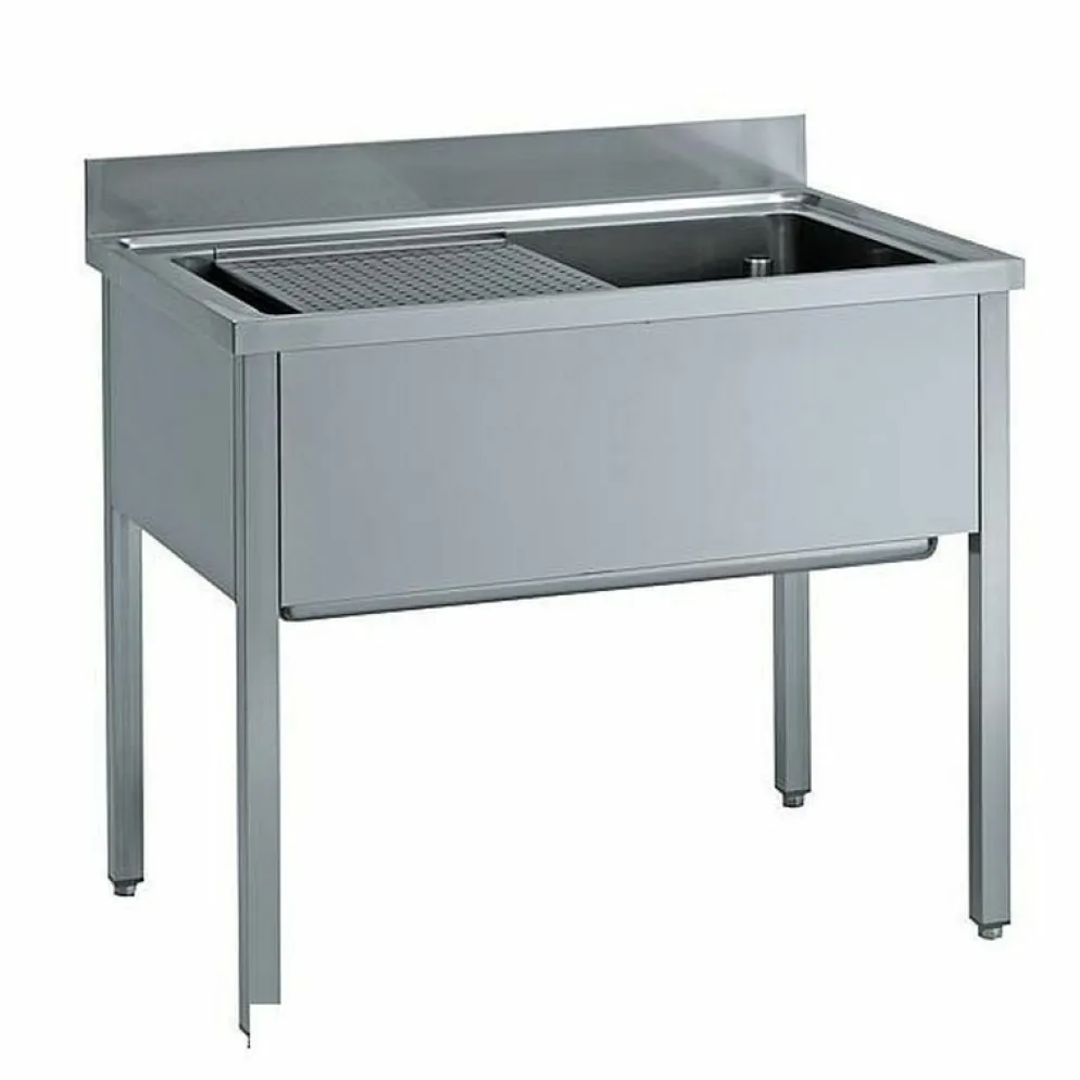 Topfspüle mit Aufkantung B 140cm