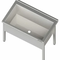 Topfspültisch TS01 1000x600x850mm, 1 Becken, Aufkantung