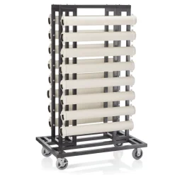 Transportwagen für Abgrenzungspfosten bis Ø 10 cm, 120 x 80 x 193 cm