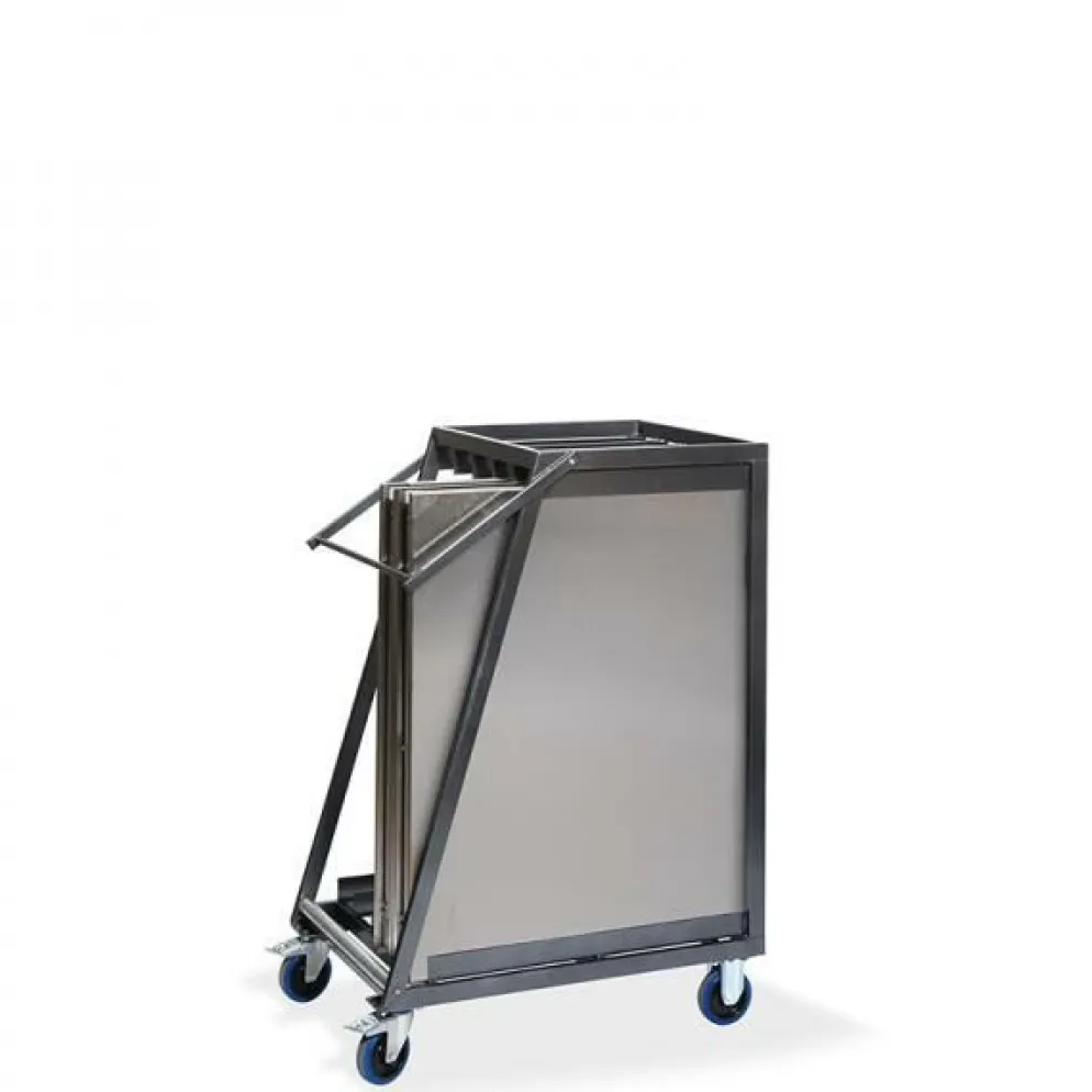 Transportwagen für bis zu 5 Edelstahl Klapptische, 88x65x113cm