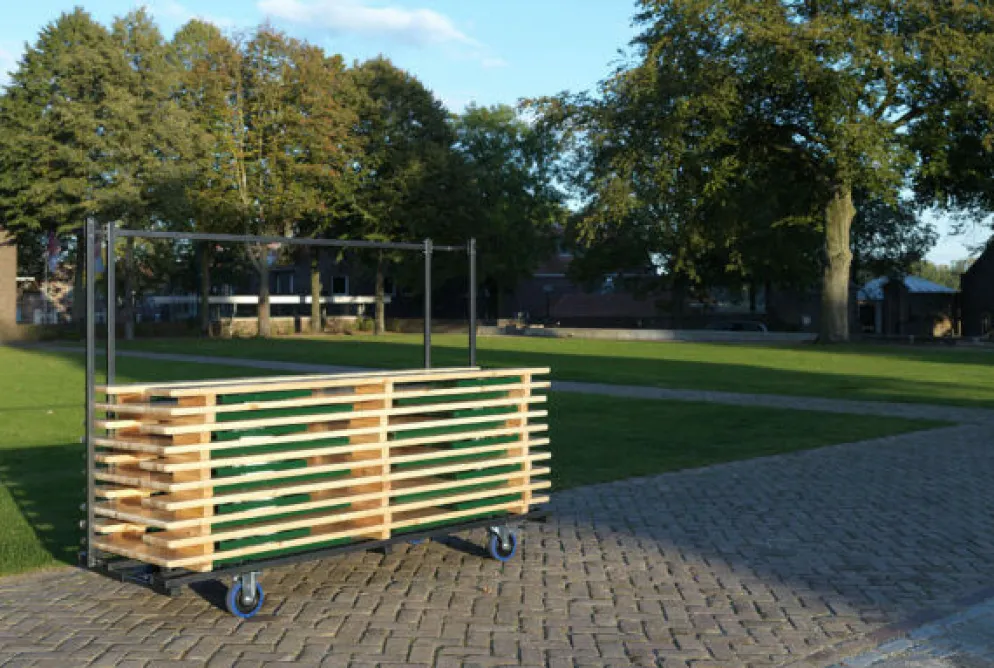 Transportwagen für 10 komplette Festzeltgarnituren, Hammerschlag, 230x595-89x170cm