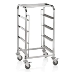 Transportwagen für Spülmaschinenkörbe Breite 560 mm mit 4 Schienen