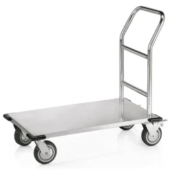 Transportwagen Plattformwagen Edelstahl bis 200Kg Tragfähigkeit