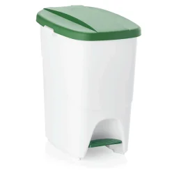 Tretabfallbehälter, mit grünem Deckel, 25 Liter, 25 x 40 x 41,5 cm