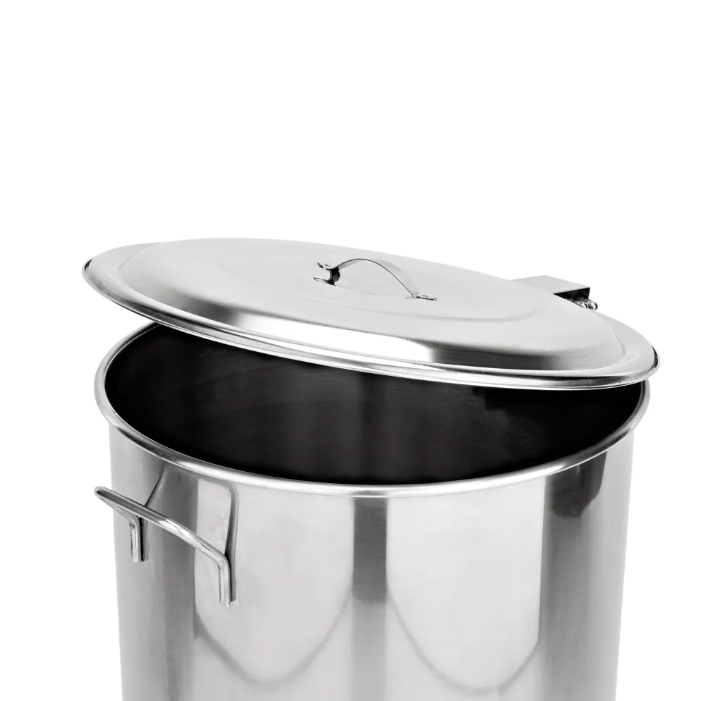 Tretabfallbehälter mit 4 schwenkbaren Rollen, 90 ltr., Ø 44 cm