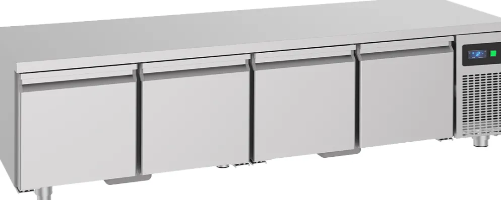 Unterbaukühltisch mit 4 Schubladen, 2130x700x600mm