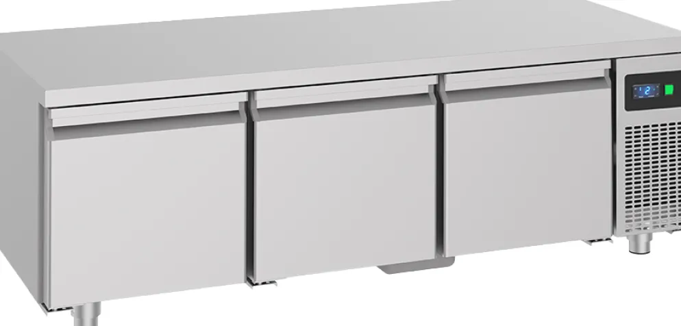 Unterbaukühltisch mit 3 Schubladen, 1600x700x600mm