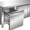 Unterbaukühltisch UKT 211 mit 2 Schubladen, CNS Edelstahl, 1360 mm, 0,15 kW