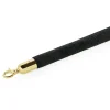 Verbindungstau CLASSIC, Ø 3,2 cm, 1,5 m, schwarz, Velours, goldfarben, Edelstahl