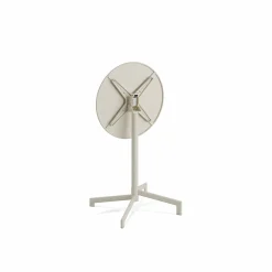 Versa Terrassen Stehtisch Höhenverstellbar Beige, klappbar