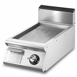 VIRTUS Elektro-Grillplatte, glatte Platte, Breite 400mm, Tiefe 730mm, 5,4 kW, 400V