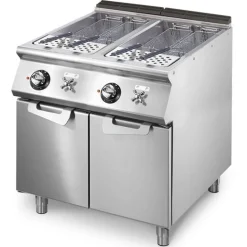 VIRTUS Elektro-Nudelkocher Starkstrom, 2 Becken GN 2/3, 2x 26 Liter